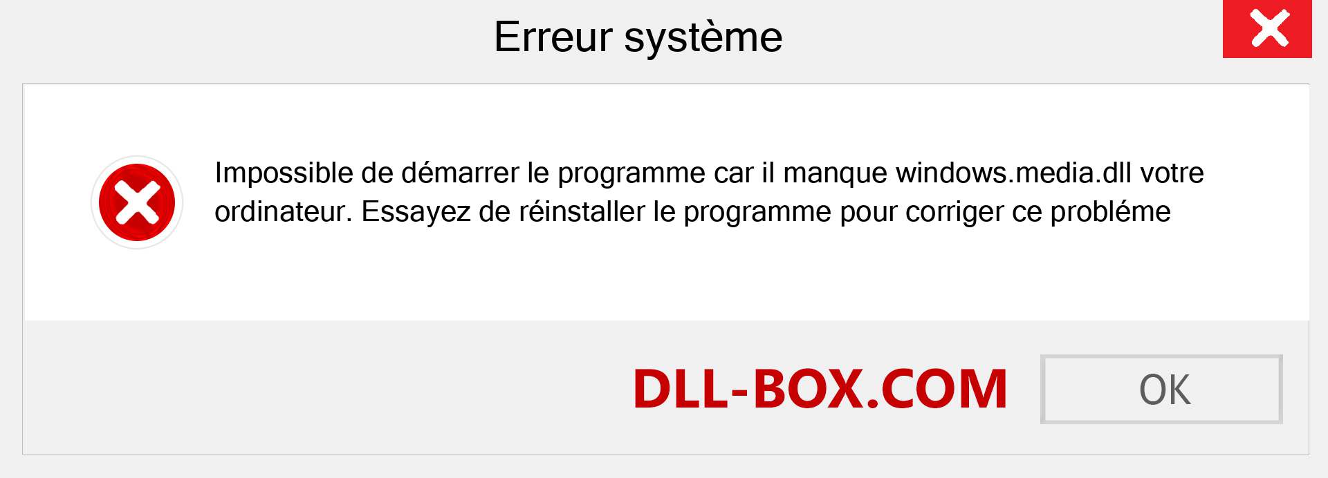 Le fichier windows.media.dll est manquant ?. Télécharger pour Windows 7, 8, 10 - Correction de l'erreur manquante windows.media dll sur Windows, photos, images