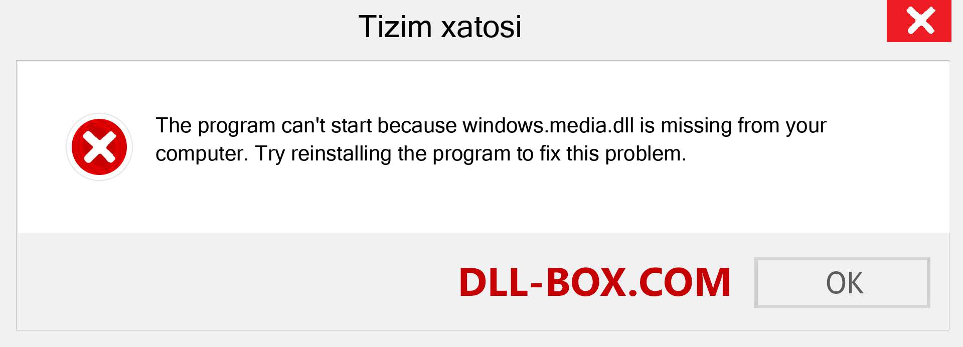 windows.media.dll fayli yo'qolganmi?. Windows 7, 8, 10 uchun yuklab olish - Windowsda windows.media dll etishmayotgan xatoni tuzating, rasmlar, rasmlar